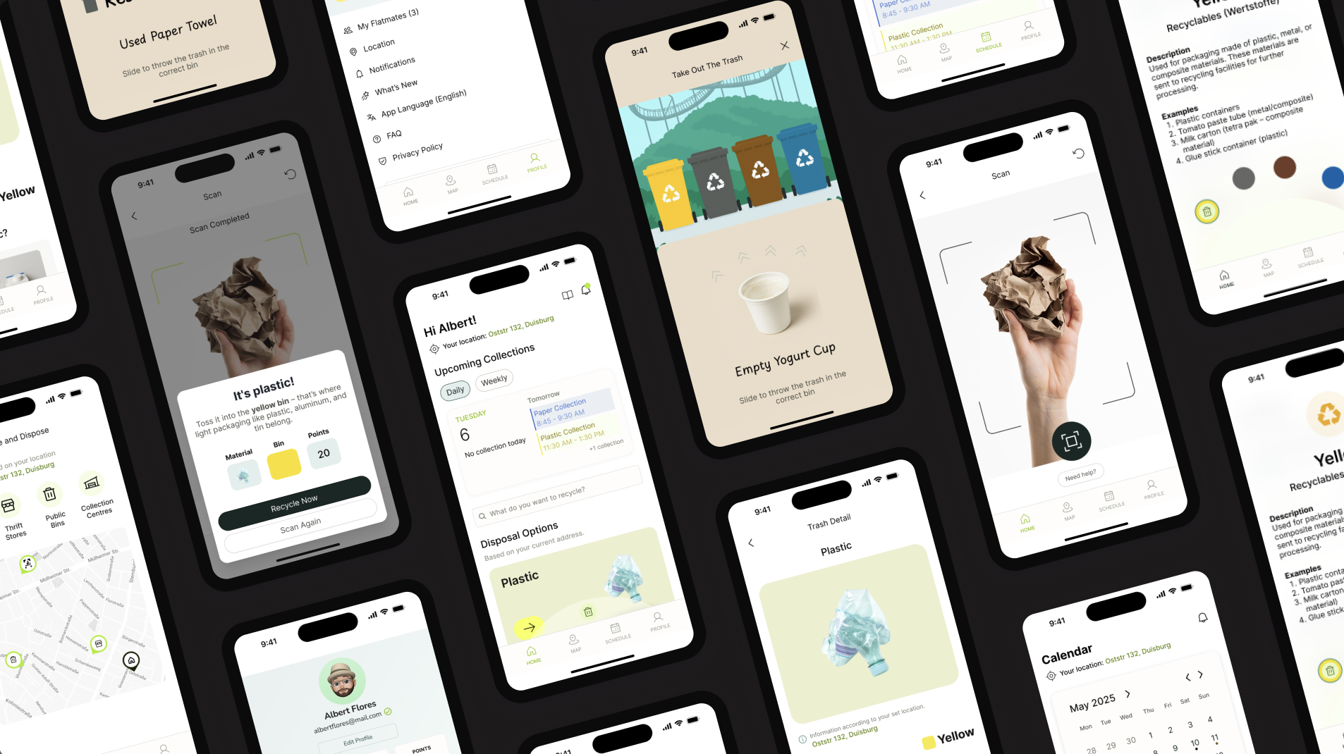 App screens overview